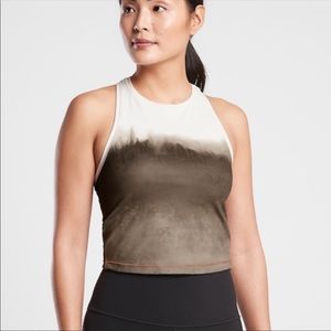 Athleta Shanti Watercolor Stripe Crop Top - US size S - NWT